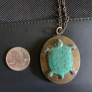 Handcrafted Turtle Locket Pendant